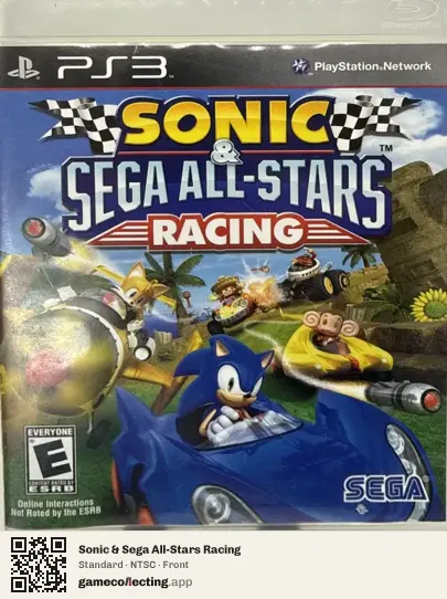Sonic & Sega All-Stars Racing PlayStation 3, NTSC box front