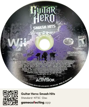 Guitar Hero: Smash Hits Nintendo Wii, NTSC disc