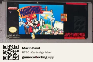 Mario Paint Super Nintendo Entertainment System, NTSC cartridge label