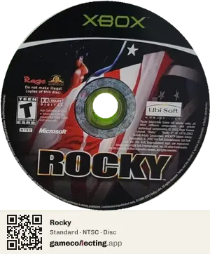 Rocky Xbox, NTSC disc