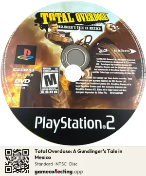 Total Overdose: A Gunslinger's Tale in Mexico PlayStation 2, NTSC disc
