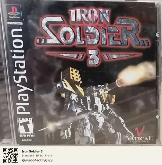 Iron Soldier 3 PlayStation, NTSC box front