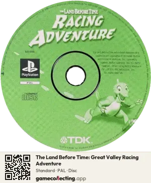The Land Before Time: Great Valley Racing Adventure PlayStation, PAL disc
