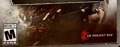 The Witcher 3: Wild Hunt, the ESRB box on its front