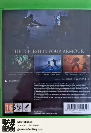 Mortal Shell Xbox One, PAL box back