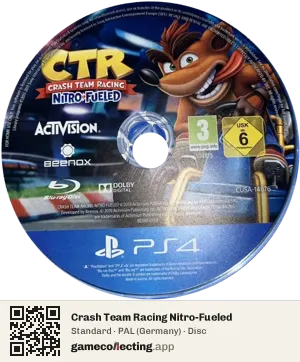 Crash Team Racing Nitro-Fueled PlayStation 4, PAL disc