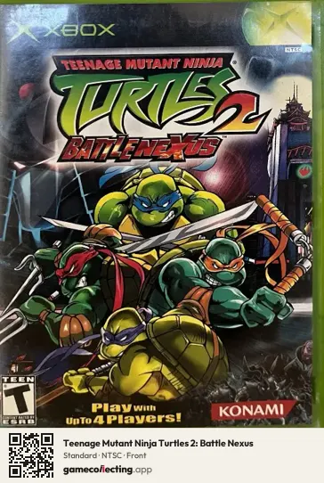 Teenage Mutant Ninja Turtles 2: Battle Nexus Xbox, NTSC box front