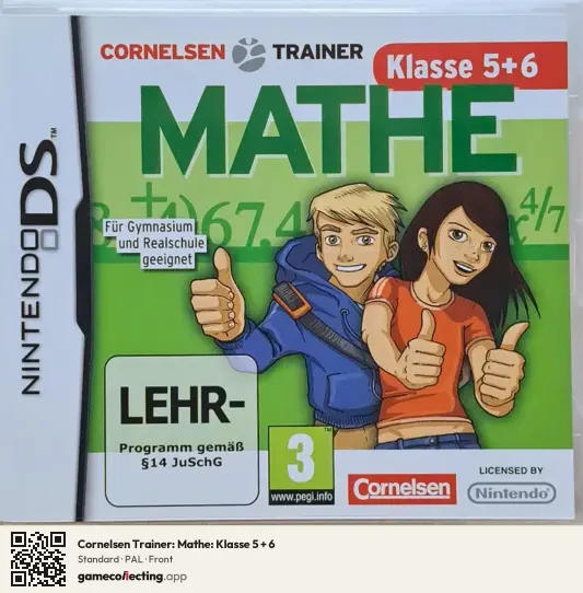 Cornelsen Trainer: Mathe: Klasse 5 + 6 Nintendo DS, PAL box front