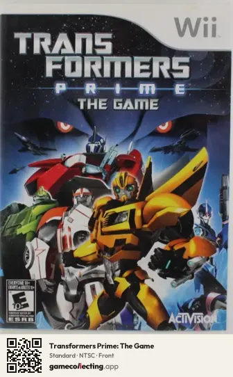 Transformers Prime: The Game Nintendo Wii, NTSC box front