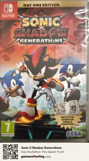 Sonic X Shadow Generations Nintendo Switch, Spain box front