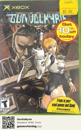 GunValkyrie Xbox, NTSC box front