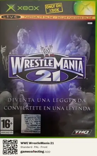 WWE WrestleMania 21 Xbox, PAL box front