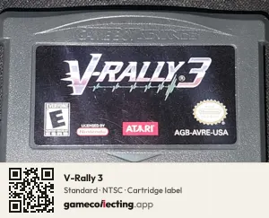 V-Rally 3 Game Boy Advance, NTSC cartridge label