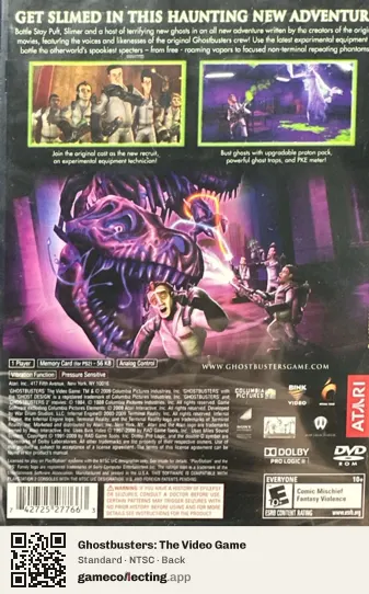 Ghostbusters: The Video Game PlayStation 2, NTSC box back