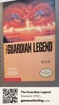 The Guardian Legend Nintendo Entertainment System, NTSC cartridge label
