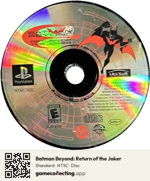 Batman Beyond: Return of the Joker PlayStation, NTSC disc