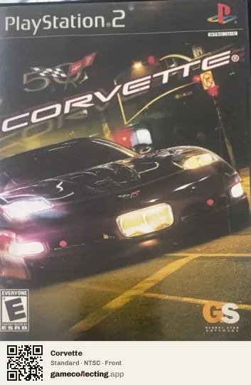 Corvette PlayStation 2, NTSC box front
