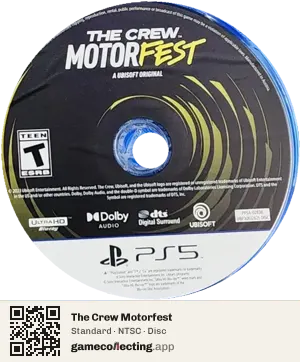 The Crew Motorfest PlayStation 5, NTSC disc