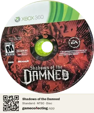 Shadows of the Damned Xbox 360, NTSC disc