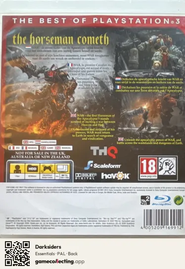 Darksiders PlayStation 3, PAL box back