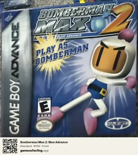 Bomberman Max 2: Blue Advance Game Boy Advance, NTSC box front