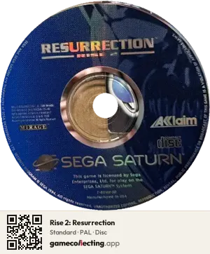 Rise 2: Resurrection Sega Saturn, PAL disc