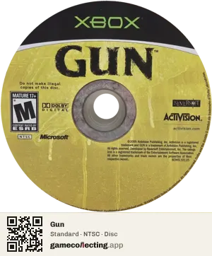 Gun Xbox, NTSC disc