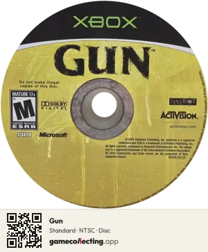 Gun Xbox, NTSC disc