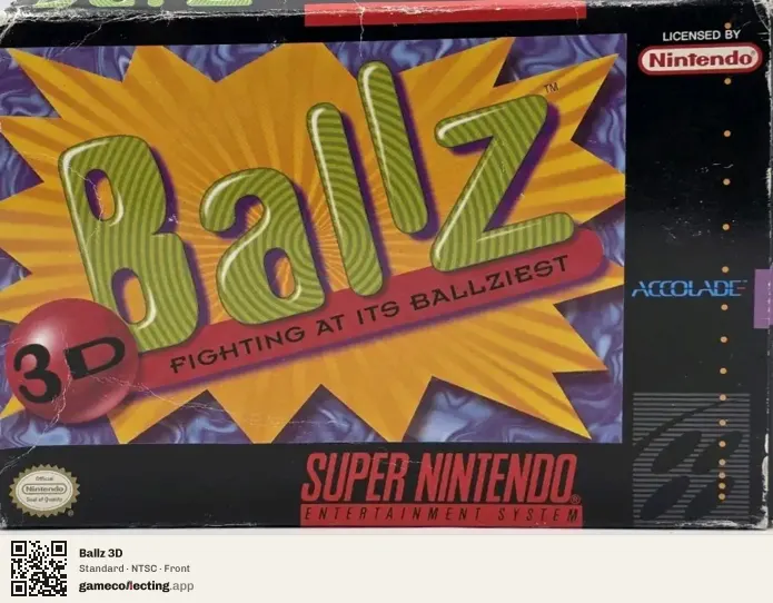 Ballz 3D Super Nintendo Entertainment System, NTSC box front