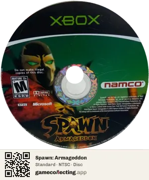 Spawn: Armageddon Xbox, NTSC disc