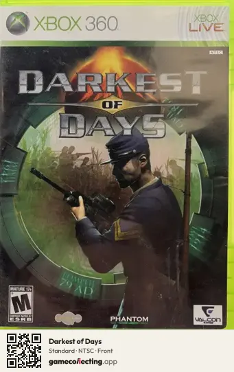 Darkest of Days Xbox 360, NTSC box front