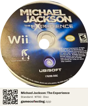 Michael Jackson: The Experience Nintendo Wii, NTSC disc