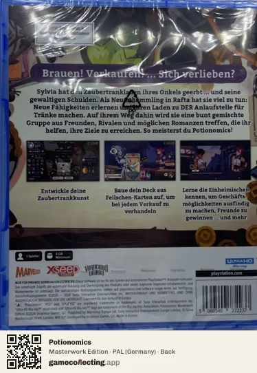 Potionomics PlayStation 5, Germany box back