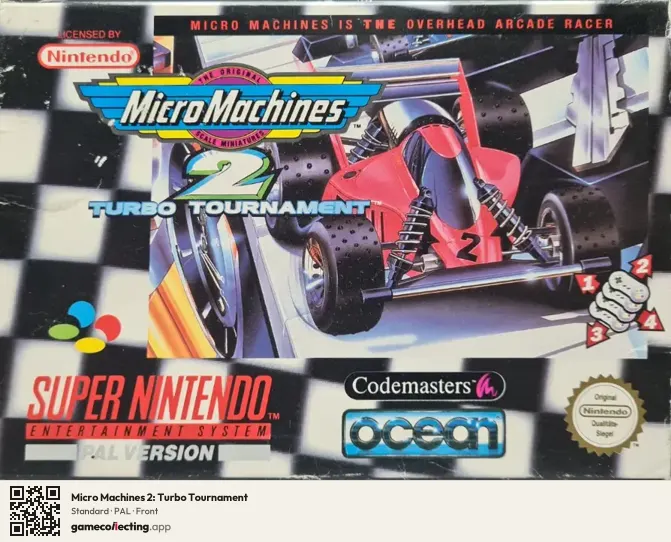 Micro Machines 2: Turbo Tournament Super Nintendo Entertainment System, PAL box front
