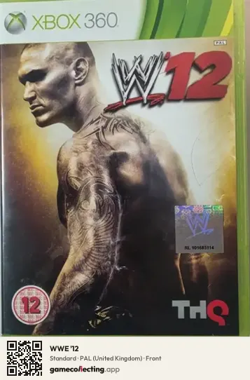 WWE '12 Xbox 360, United Kingdom box front