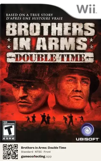 Brothers in Arms: Double Time Nintendo Wii, NTSC box front