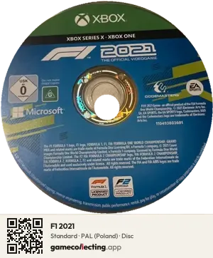 F1 2021 Xbox Series X, PAL disc