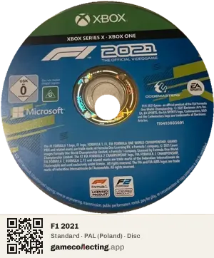 F1 2021 Xbox Series X, PAL disc