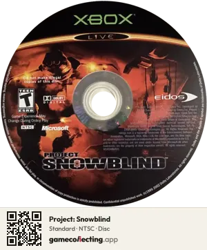 Project: Snowblind Xbox, NTSC disc