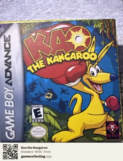 Kao the Kangaroo Game Boy Advance, NTSC box front