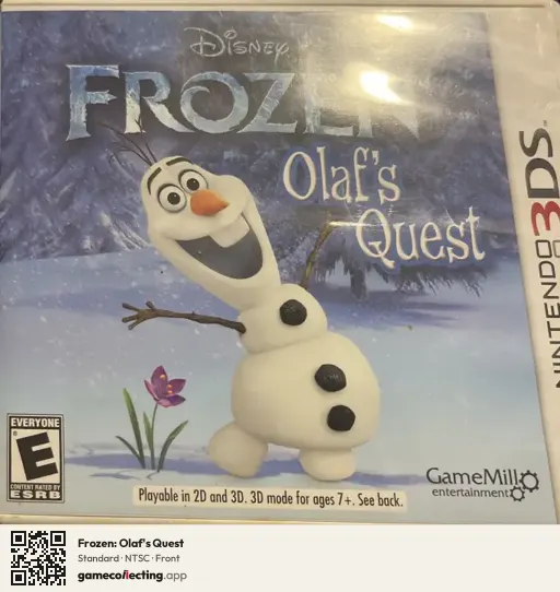 Frozen: Olaf's Quest Nintendo 3DS, NTSC box front