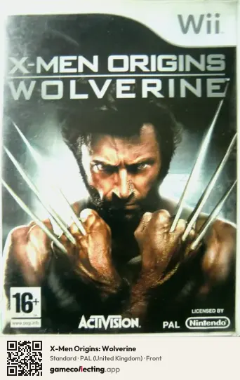 X-Men Origins: Wolverine Nintendo Wii, United Kingdom box front