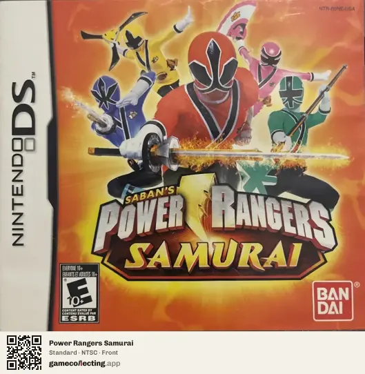 Power Rangers Samurai Nintendo DS, NTSC box front
