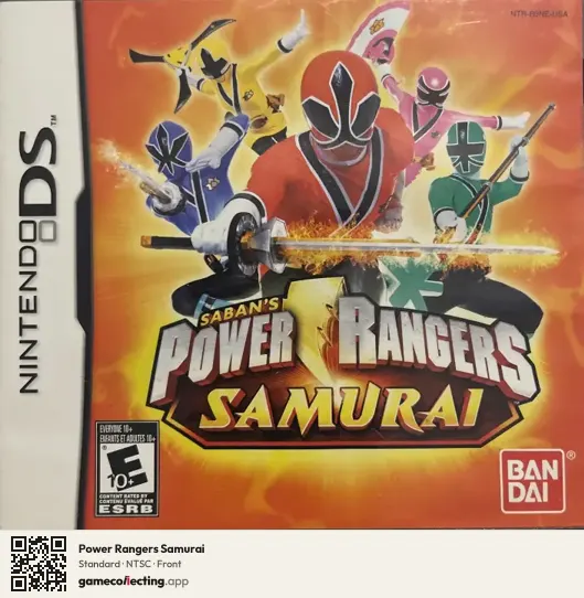 Power Rangers Samurai Nintendo DS, NTSC box front