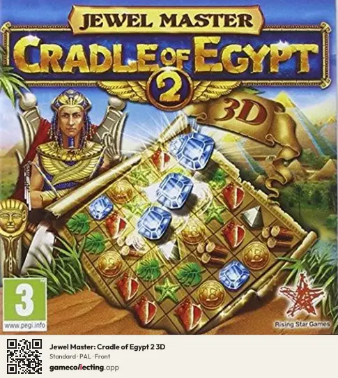Jewel Master: Cradle of Egypt 2 3D Nintendo 3DS, PAL box front