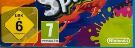 Splatoon, the USK square on its front