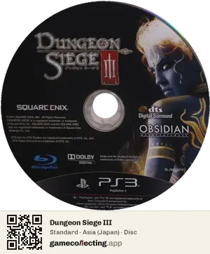Dungeon Siege III PlayStation 3, Asia disc