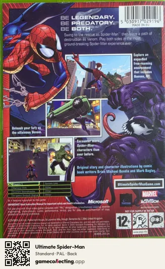 Ultimate Spider-Man Xbox, PAL box back