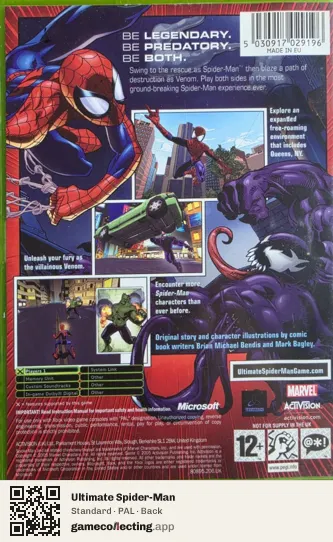 Ultimate Spider-Man Xbox, PAL box back