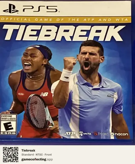 Tiebreak PlayStation 5, NTSC box front